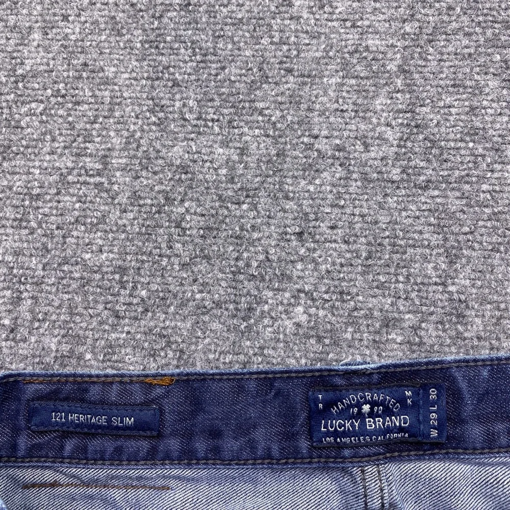 Lucky Brand 121 Heritage Slim Jeans Mens 29x30 Dark Wash Candiani Denim 7M12119